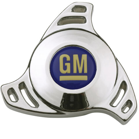 Carburetor Air Cleaner Center Nut; Small High Tech Style; GM Logo Center; Chrome