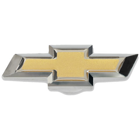 Extra-Large Air Cleaner Center Nut; Chevy Bowtie Style; Black Crinkle w/ Gold