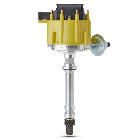 HEI Distributor; Chevy Small and Big Block V8 ; Melonized Steel Gear; Yellow Cap