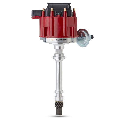 HEI Distributor; Chevy Small and Big Block V8 ; Melonized Steel Gear; Red Cap