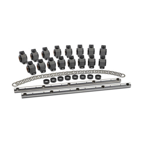 Roller Rocker Arm Set; 1.6; Shaft-Mount; MOPAR; Black; Fits SB Chrysler Engines