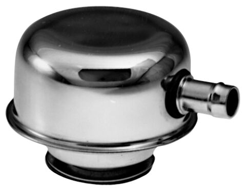 Valve Cover Breather Cap w/PCV; Chrome; Twist-On Type; 3in. Diameter; No Logo