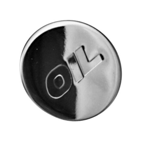 Engine Oil Filler Cap; Chrome; Steel; Push-In Style; Fits 1-1/4in. Diameter Hole