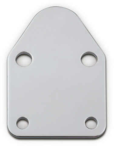 Fuel Pump Block-Off Plate; Chrome with No Logo; Fits SB Chevy V8 Engines