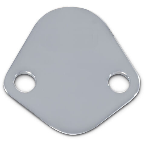 Fuel Pump Block-Off Plate; Chrome; Fits BB Chevy