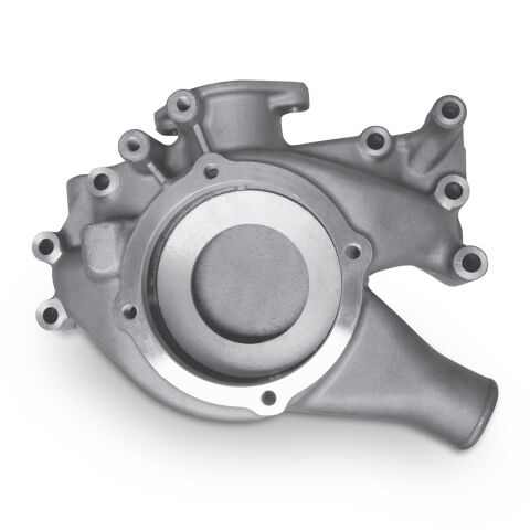 Water Pump Housing; Aluminum; Natural Finish; Fits Mopar B, RB, and HEMI