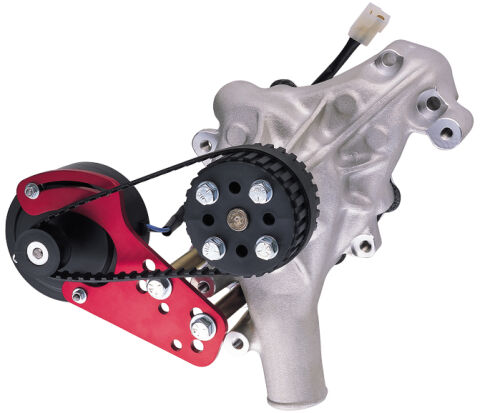 Engine Water Pump Drive Kit; Universal Model; Red Anodized; 12 Volt