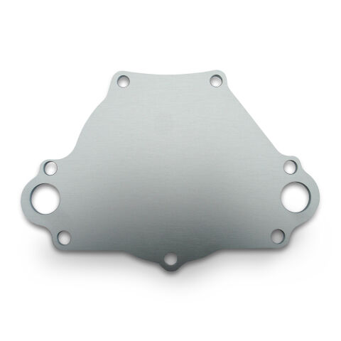 Water Pump Backing Plate; SB Mopar Engines; Billet Aluminum; Natural Finish