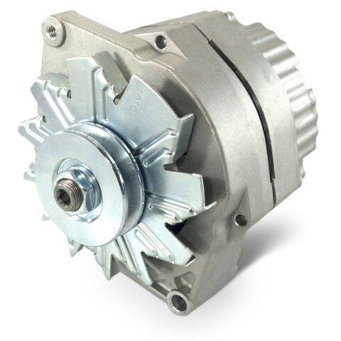 Alternator; GM 73-86 w/ Internal Reg; Machined Pulley; Natural Finish; 100% New