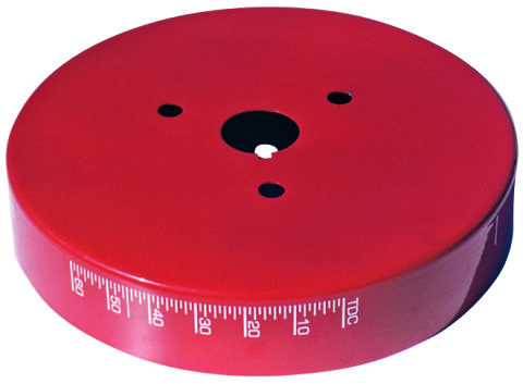 Engine Harmonic Balancer Cover; Fits SB Chevy using 6-3/4 In. Damper; Red