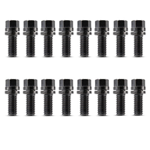 Wedge-Locking Header Bolts; Hex Head; 3/8 dia. X 3/4in Black Oxide; 16 Pcs