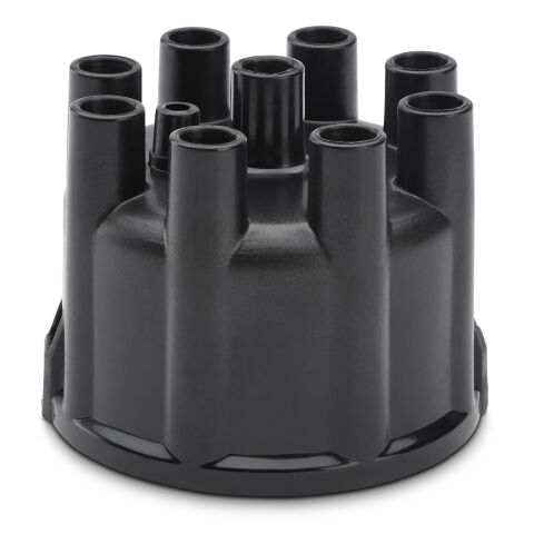 Engine Distributor Cap; Fits Chrysler V8; Female Sockets; Black