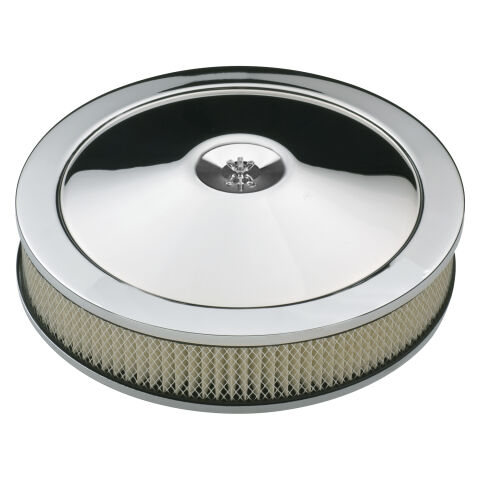 Air Cleaner Kit; Chrome; Full-Flo Style; 9 Inch Diameter; Element Included