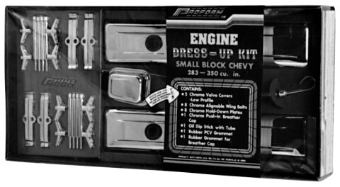 Engine Dress-Up Kit; Chrome without Logos; Fits SB Block Chevy Engines