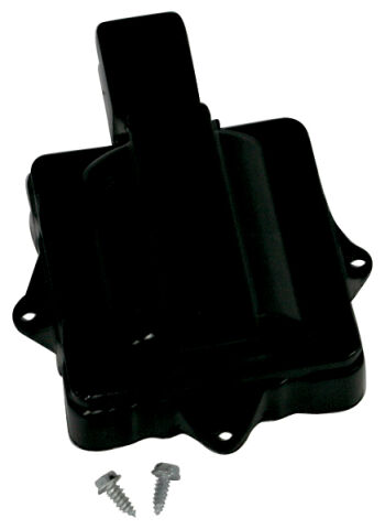 Engine Distributor Coil Dust Cover; Fits GM V8 HEI Models; Black