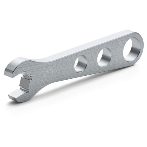 Aluminum AN Hex Wrench For -3AN; 1/2 Inch Fittings; Clear Anodized; Sold Each