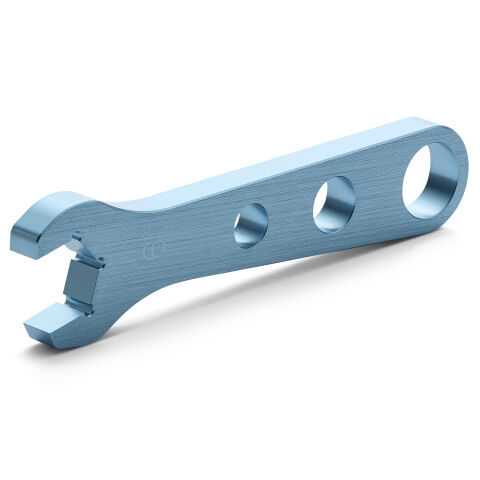 Aluminum AN Hex Wrench For -6AN; 11/16 Inch Fittings; Light Blue Anodized; Each