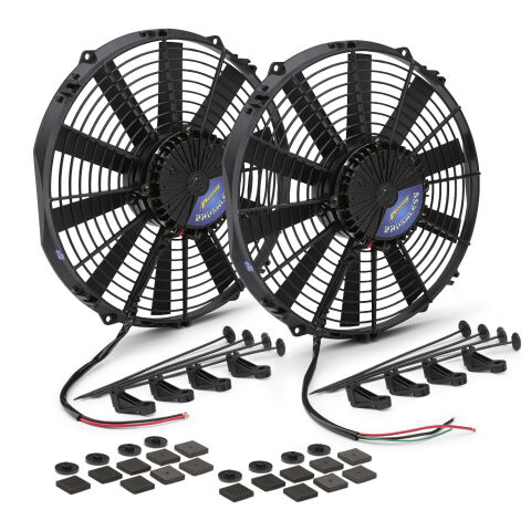 Dual 12 Inch Brushless Electric Radiator Fan; Universal; 12 Volt; 4200 CFM