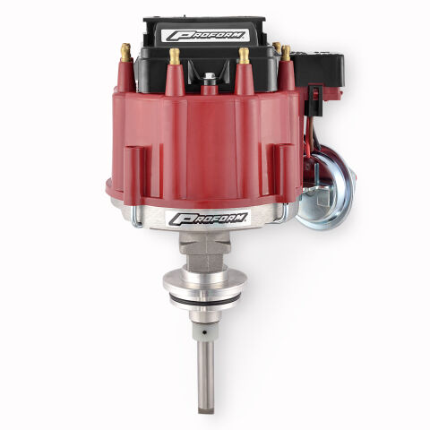 HEI Distributor; Fits Chrysler 273-360 Engines; Red Cap and 50K Coil Included