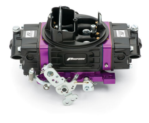 Black Street Series Carburetor; 750 CFM, Mechanical Secondary, Black & Purple