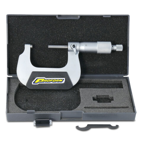 Micrometer; 2 Inch to 3 Inch Range; .0001 Increments; Carrying Case Included
