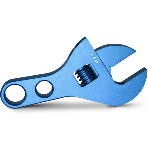 Adjustable AN Wrench; Compact Model; Fits -3AN to -8AN Size Fittings; Blue