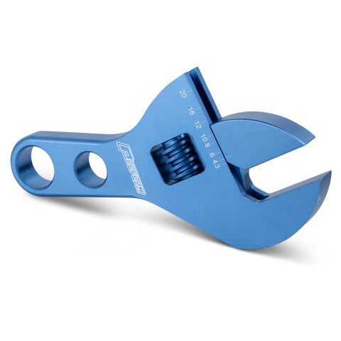 Adjustable AN Wrench; Compact Model; Fits -10AN to -20AN Size Fittings; Blue