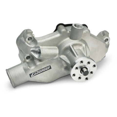 Engine Water Pump; Mechanical Short Style; High Flow Model; Satin; SB Chevy